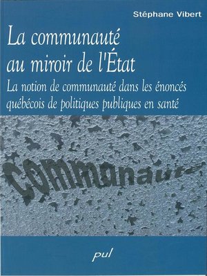 cover image of Communauté au miroir de l'état